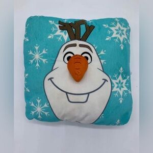 Olaf Fleece Pillow, Square, 12x12", 5" high, polyester with 3d nose